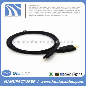 6 Ft Micro HDMI para HDMI 1.4 Cabo adaptador para HTC EVO 4G XT800 Droid X Motorola